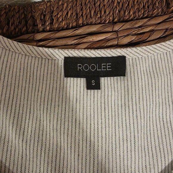 Roolee Striped Linen Dress Sz S - Picture 8 of 8